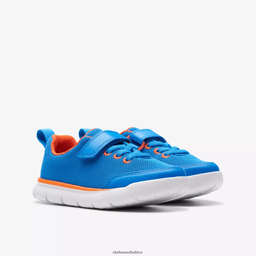 2Z8V2H1000 Hoop Run Kid Clarks Blue Synthetic