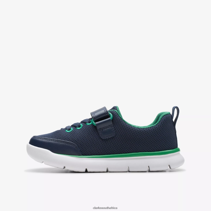 2Z8V2H1001 Hoop Run Kid Clarks Navy Synthetic