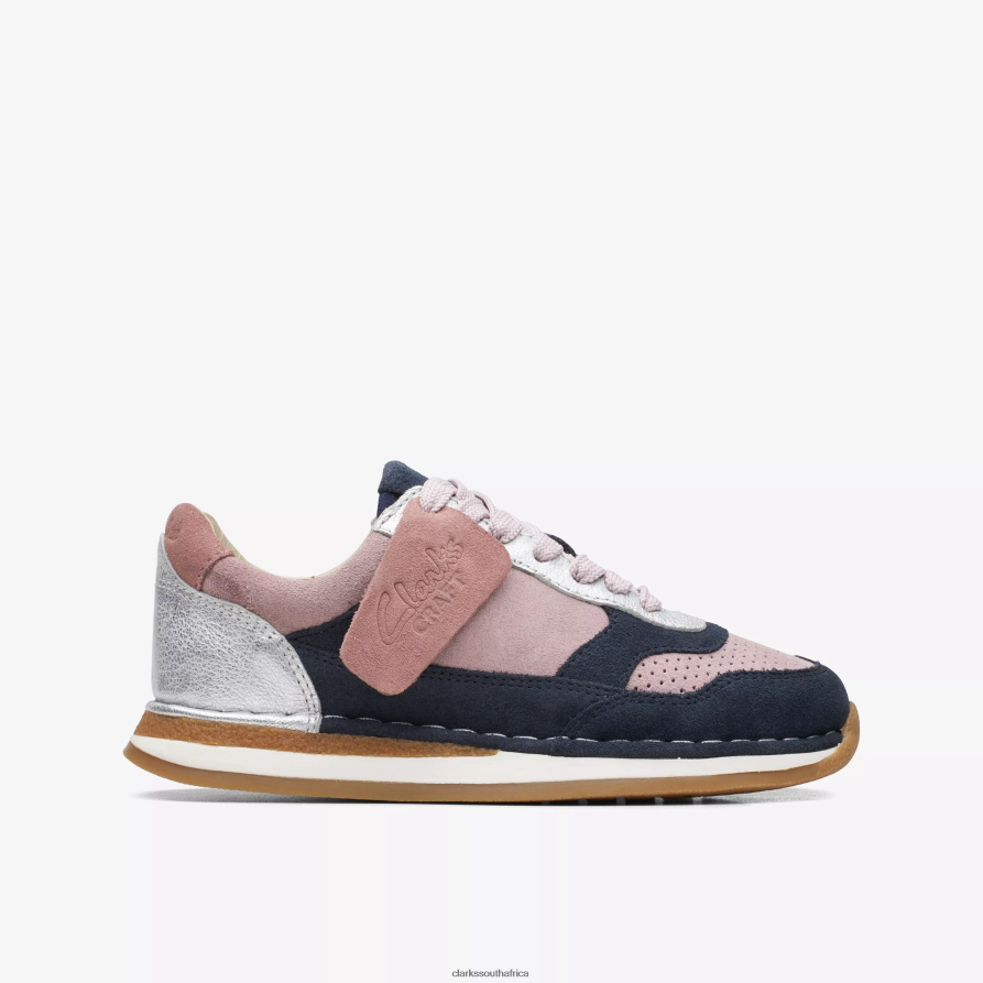 2Z8V2H1009 Craft Run Tor Kid Clarks Pink Combination