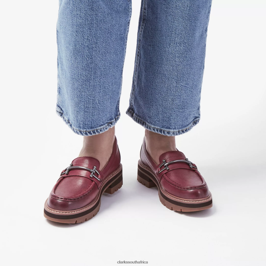 2Z8V2H224 Orianna Bit Clarks Burgundy Leather