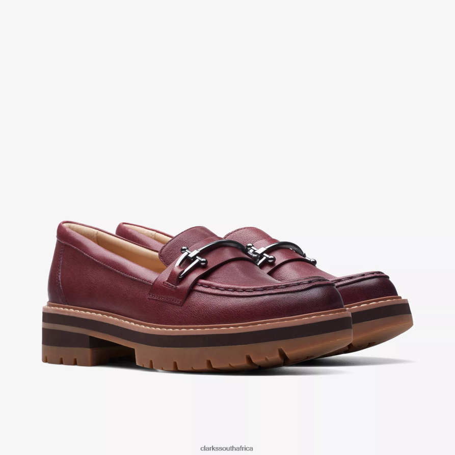 2Z8V2H224 Orianna Bit Clarks Burgundy Leather