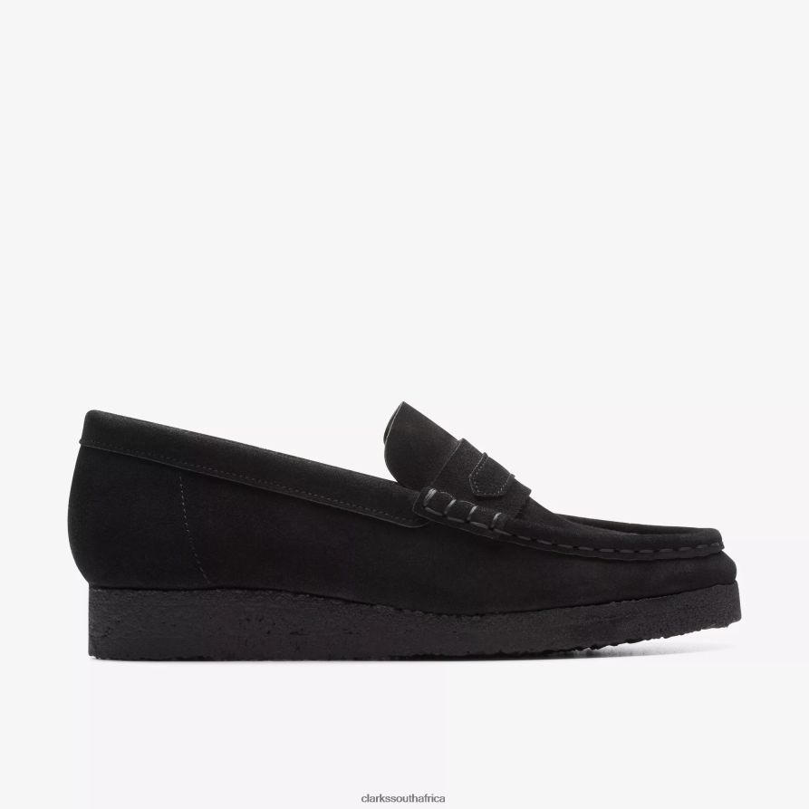 2Z8V2H239 Wallabee Loafer Clarks Black Suede