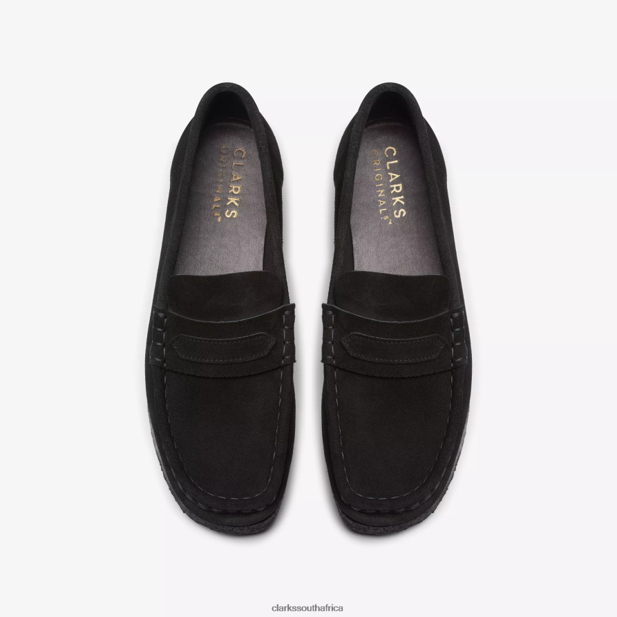 2Z8V2H239 Wallabee Loafer Clarks Black Suede