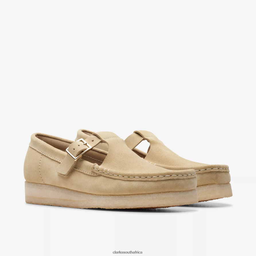 2Z8V2H249 Wallabee T-Bar Clarks Maple Suede