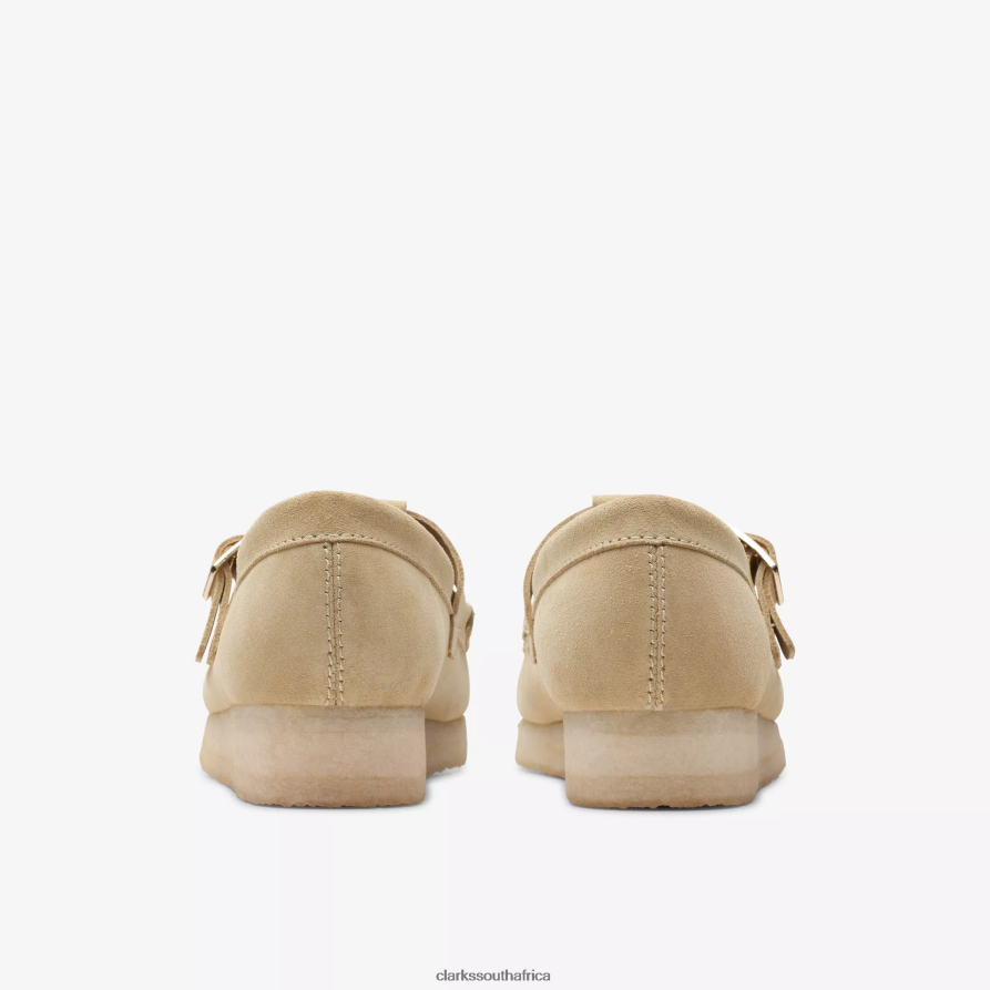 2Z8V2H249 Wallabee T-Bar Clarks Maple Suede