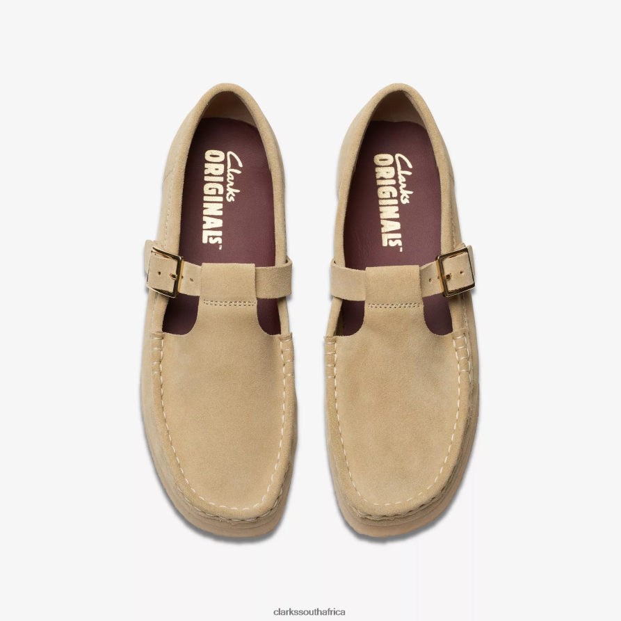 2Z8V2H249 Wallabee T-Bar Clarks Maple Suede