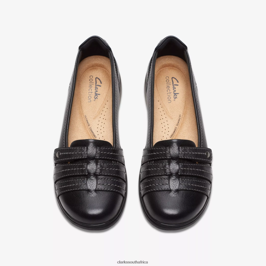 2Z8V2H281 Carleigh Eliza Clarks Black Leather