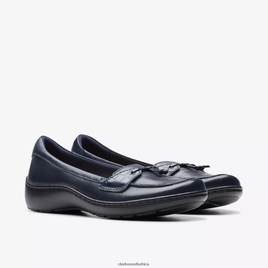 2Z8V2H293 Cora Haley Clarks Navy Leather