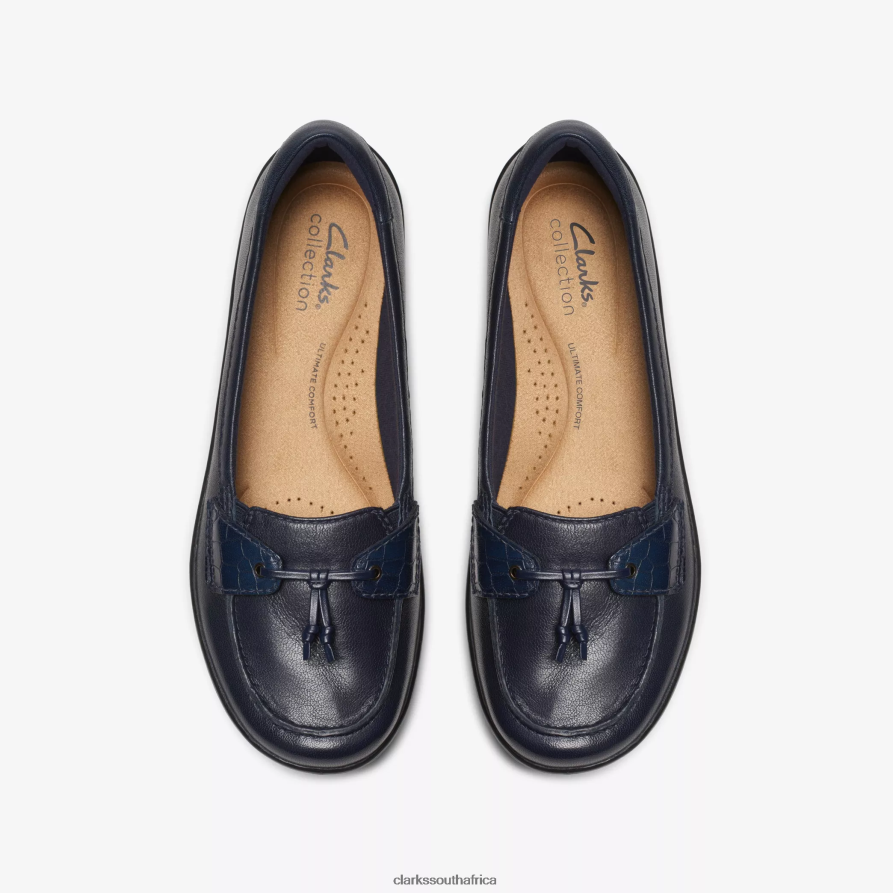 2Z8V2H293 Cora Haley Clarks Navy Leather