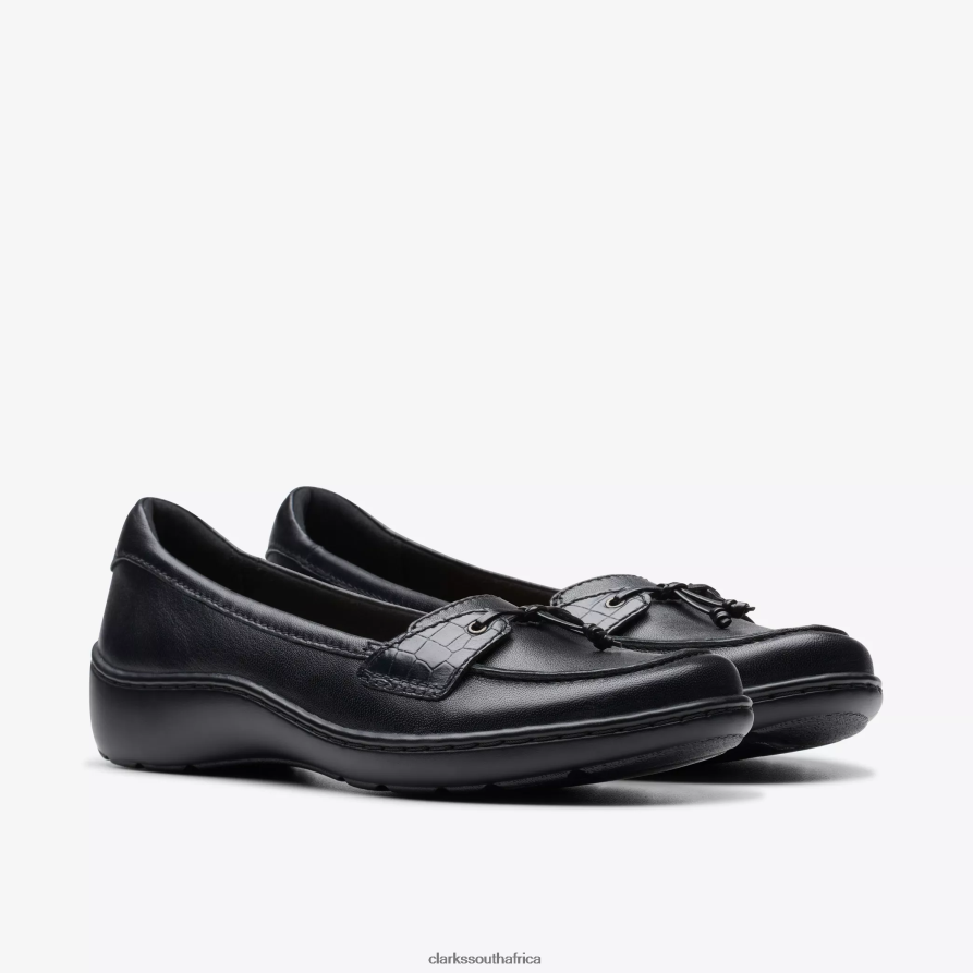 2Z8V2H294 Cora Haley Clarks Black Leather