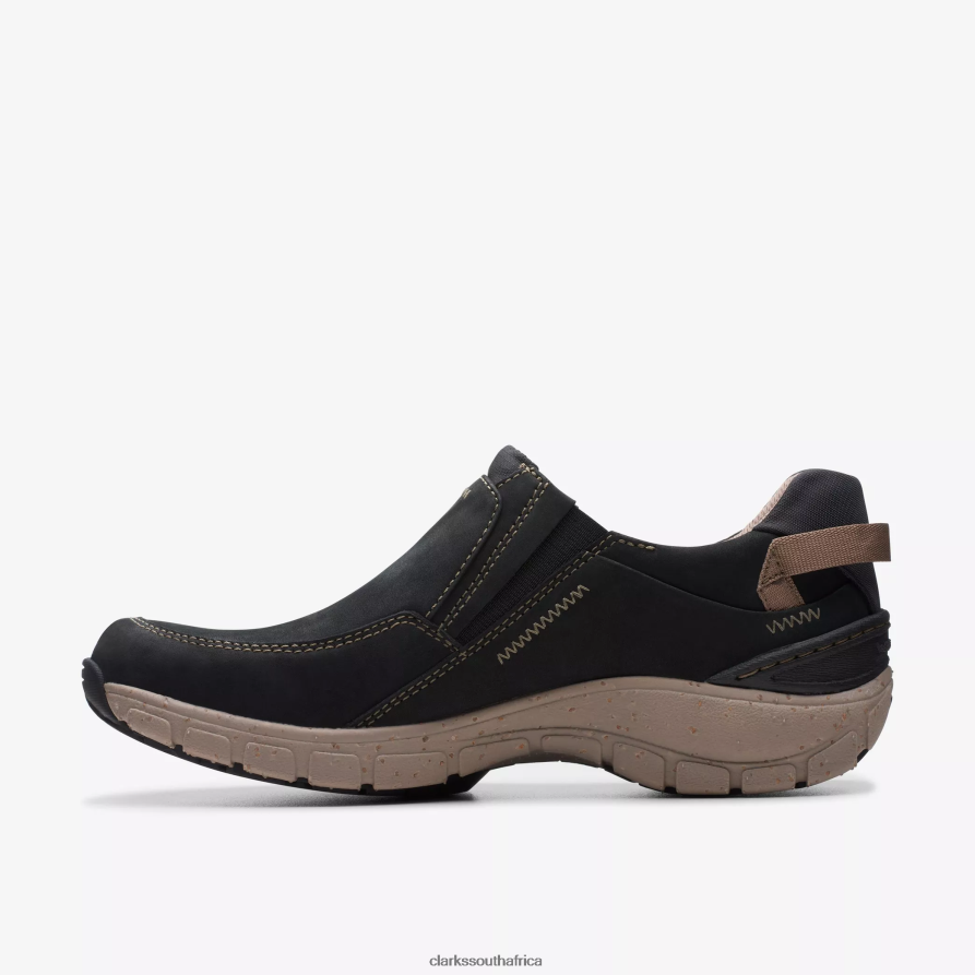 2Z8V2H340 Wave Plateau Clarks Black Nubuck