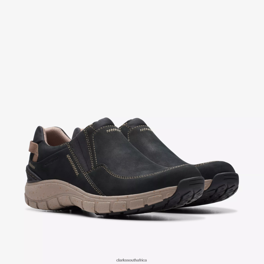 2Z8V2H340 Wave Plateau Clarks Black Nubuck