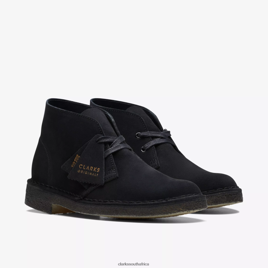 2Z8V2H416 Desert Boot Clarks Black Suede