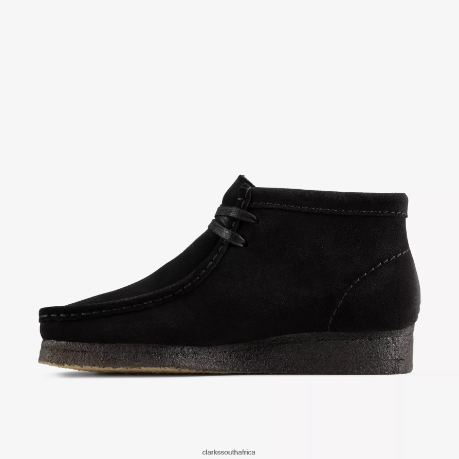 2Z8V2H421 Wallabee Boot Clarks Black Suede