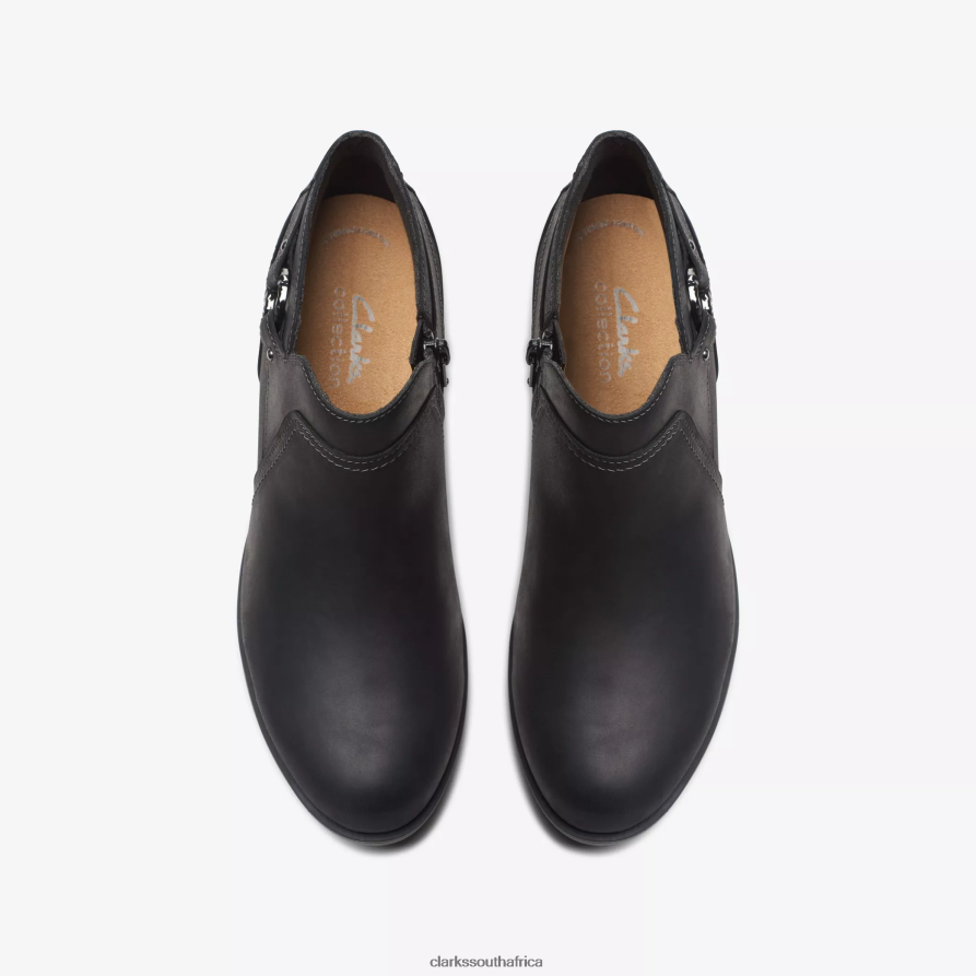 2Z8V2H428 Charlten Grace Clarks Black Oily Leather