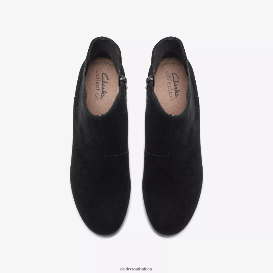 2Z8V2H438 Bayla Rose Clarks Black Suede