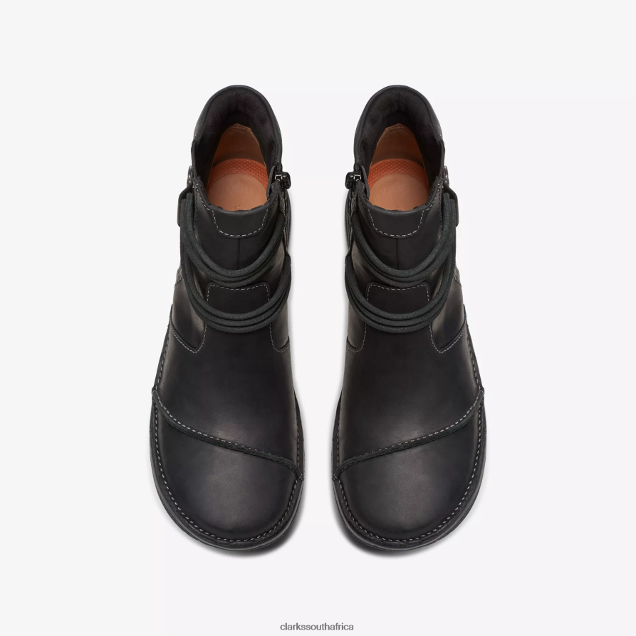 2Z8V2H441 Un Loop Up Clarks Black Leather