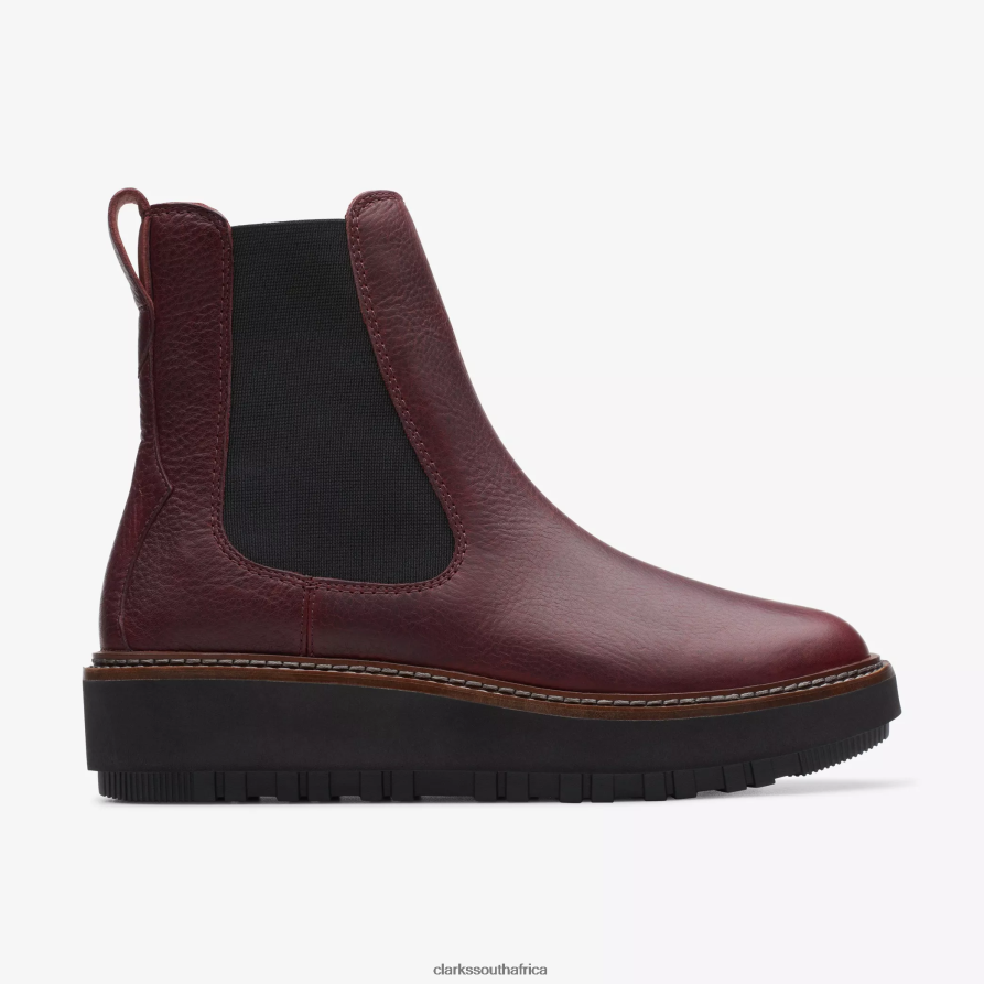 2Z8V2H454 Orianna Up Clarks Burgundy Leather