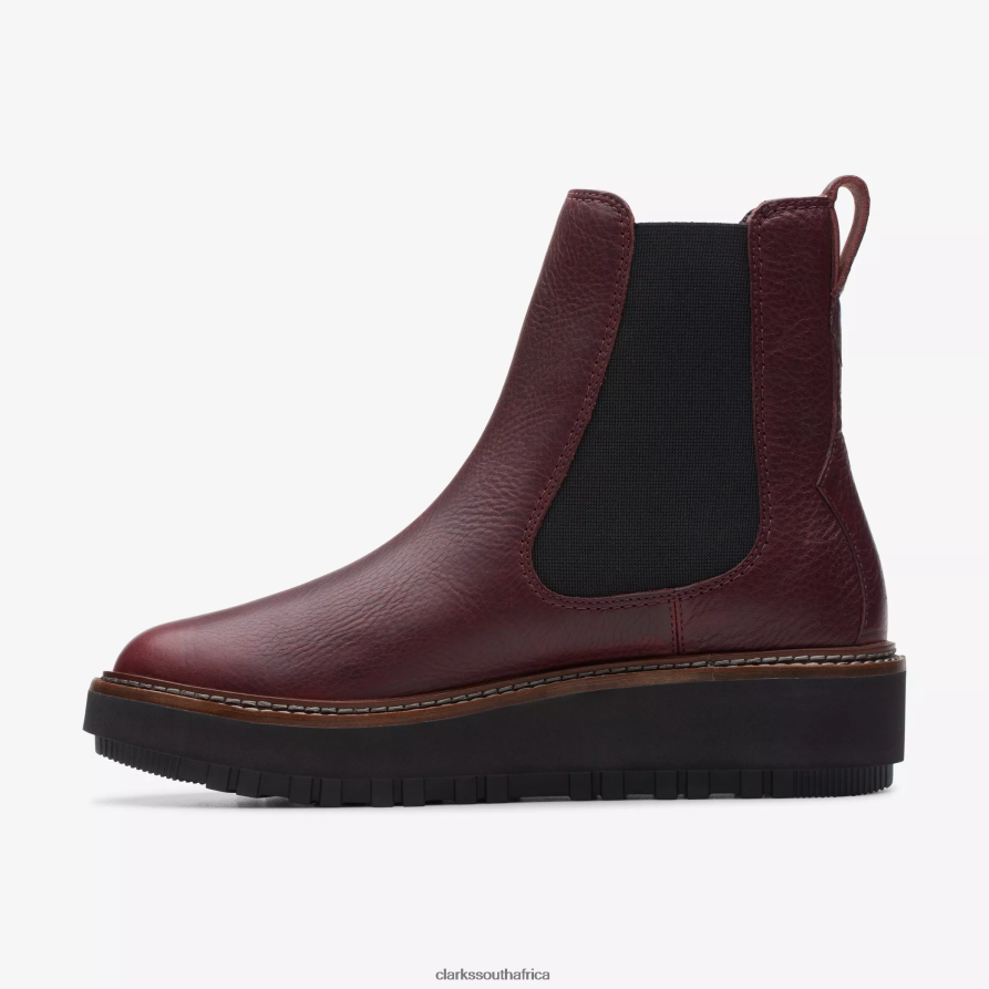 2Z8V2H454 Orianna Up Clarks Burgundy Leather