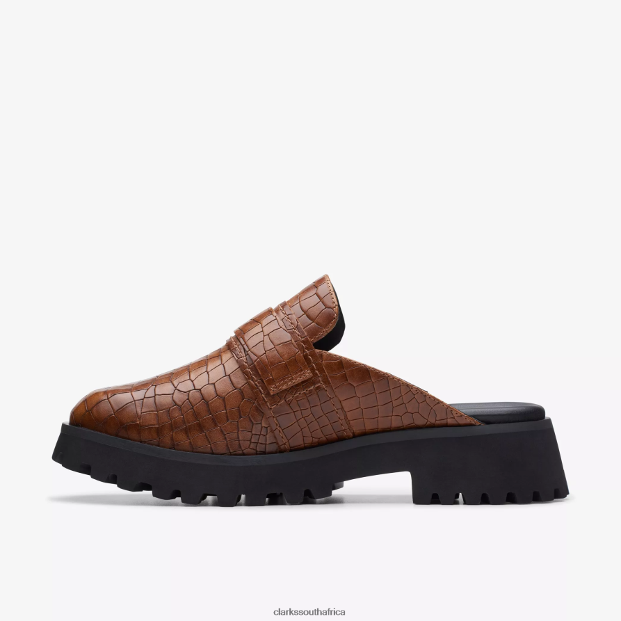 2Z8V2H517 Stayso Free Clarks Brown Crocodile