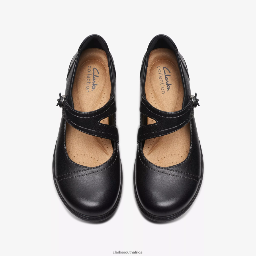 2Z8V2H552 Carleigh Jane Clarks Black Leather