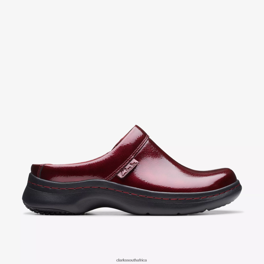 2Z8V2H558 Clarks Pro Clog Clarks Burgundy Patent