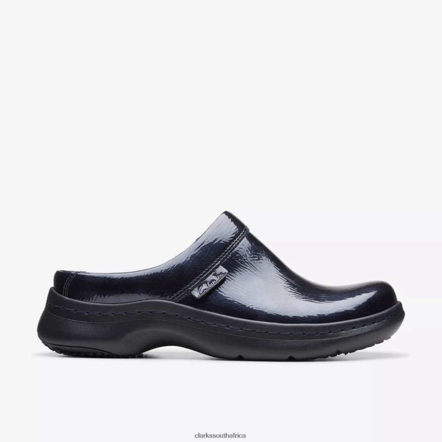 2Z8V2H559 Clarks Pro Clog Clarks Navy Patent