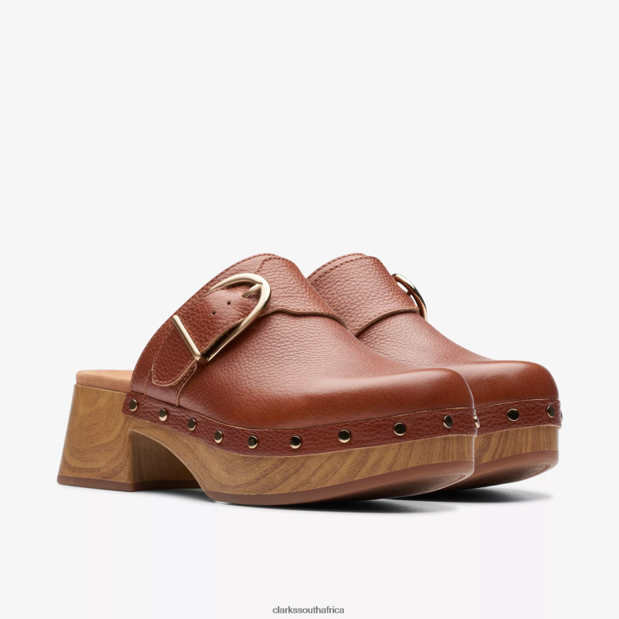 2Z8V2H582 Sivanne Sun Clarks Tan Leather