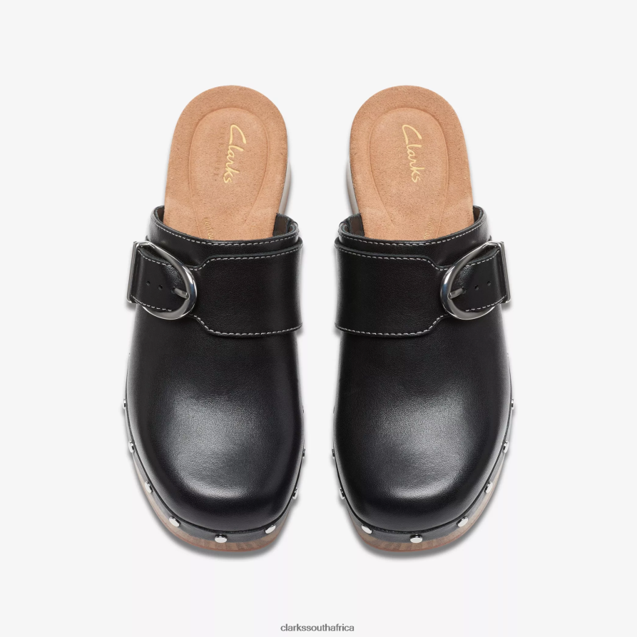 2Z8V2H583 Sivanne Sun Clarks Black Leather