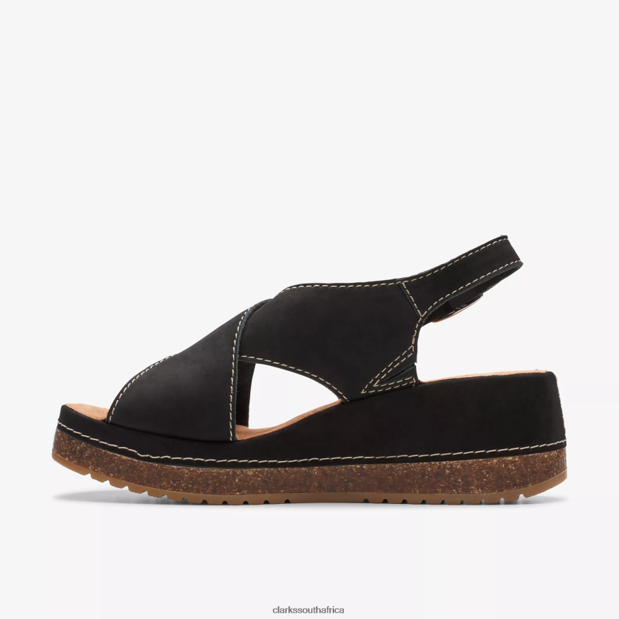 2Z8V2H6 Kassanda Step Clarks Black Nubuck