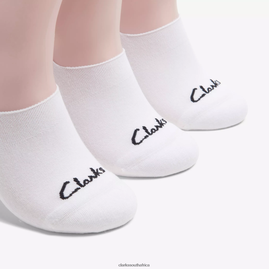 2Z8V2H632 3 pack Solid Liner Clarks White