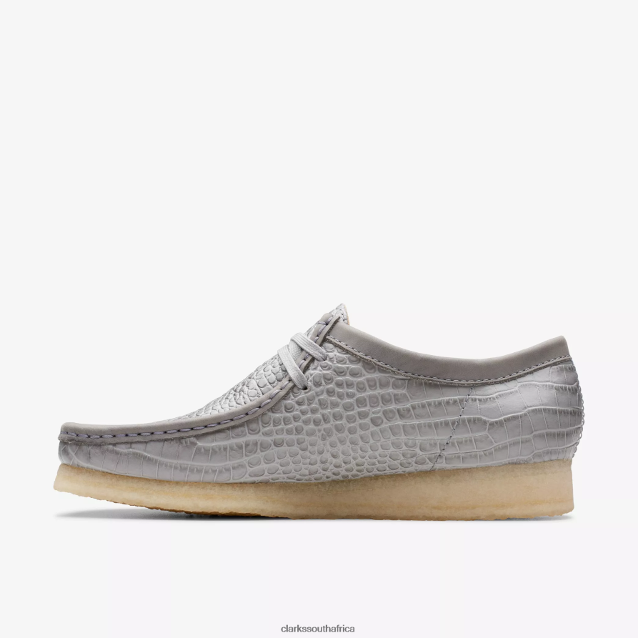 2Z8V2H664 Wallabee Clarks Grey Crocodile Print