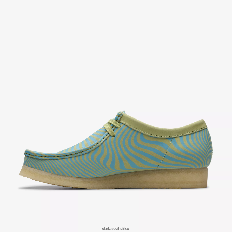 2Z8V2H673 Wallabee Clarks Blue/Lime Print