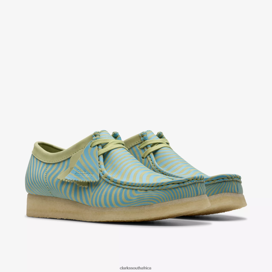 2Z8V2H673 Wallabee Clarks Blue/Lime Print