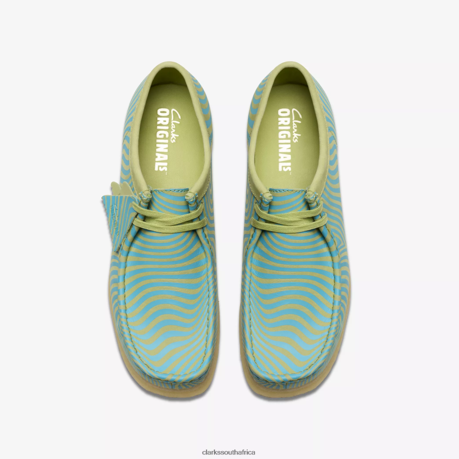 2Z8V2H673 Wallabee Clarks Blue/Lime Print