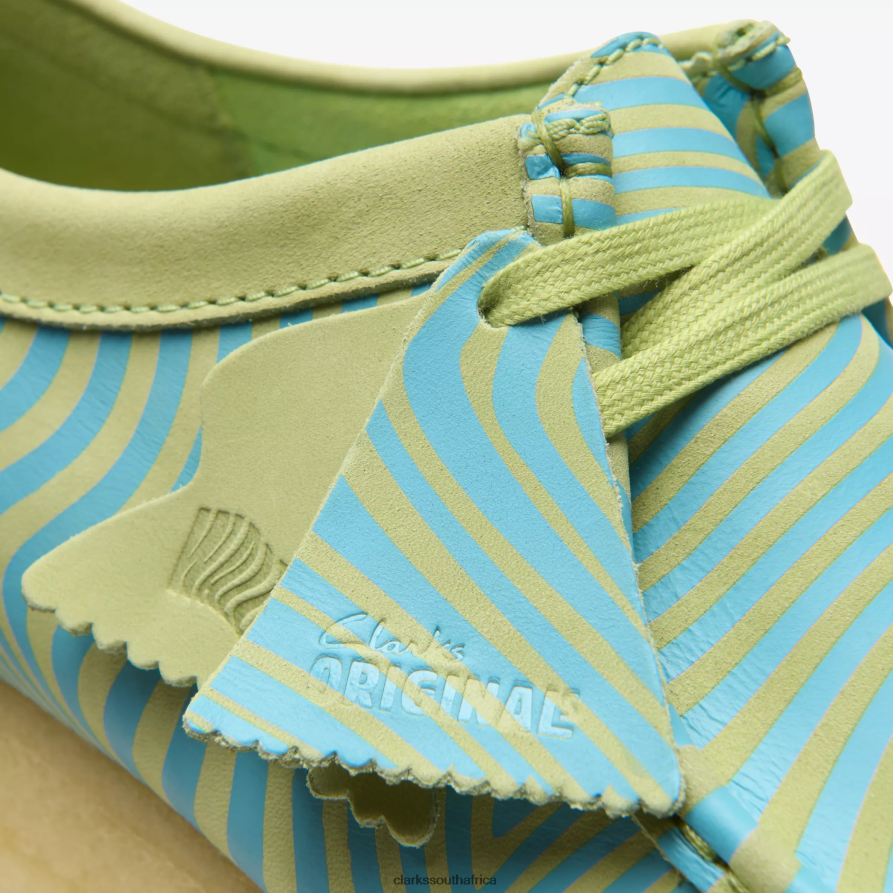 2Z8V2H673 Wallabee Clarks Blue/Lime Print