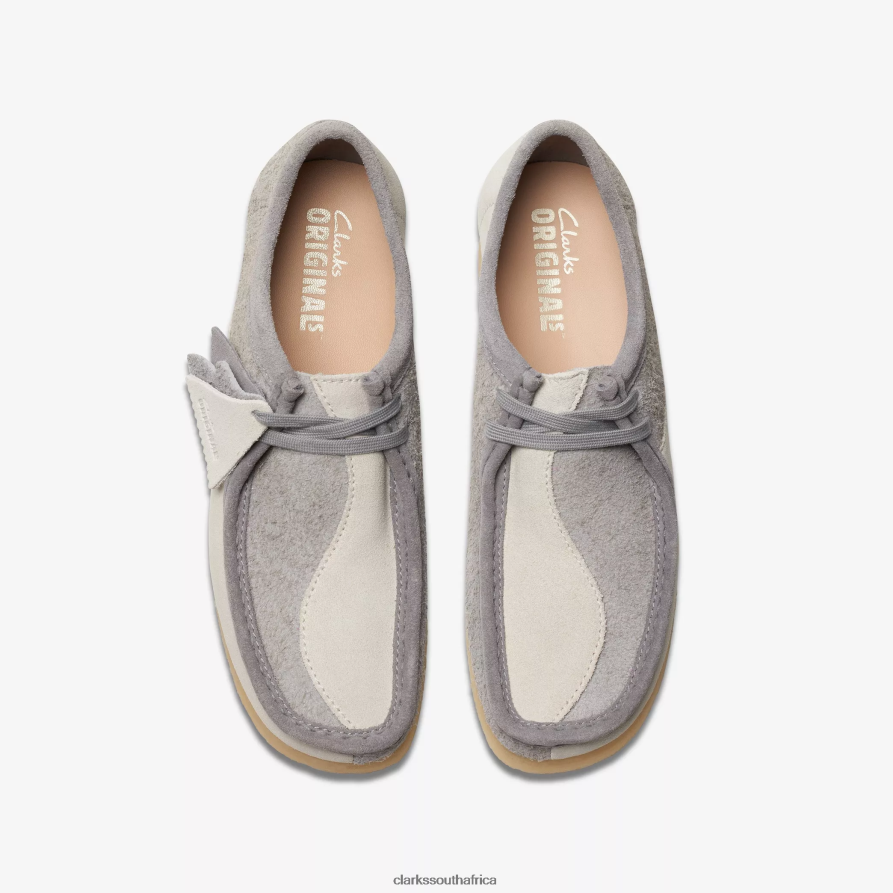 2Z8V2H674 Wallabee Clarks Grey/Off White