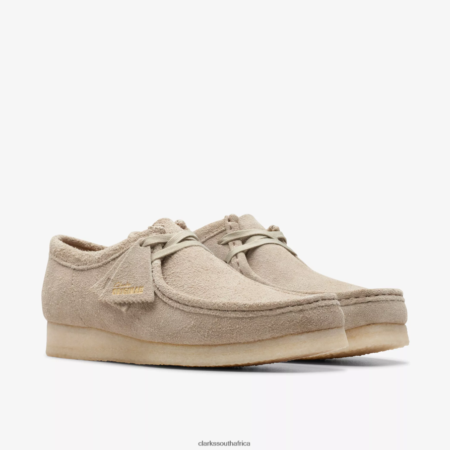 2Z8V2H684 Wallabee Clarks Pale Grey Suede