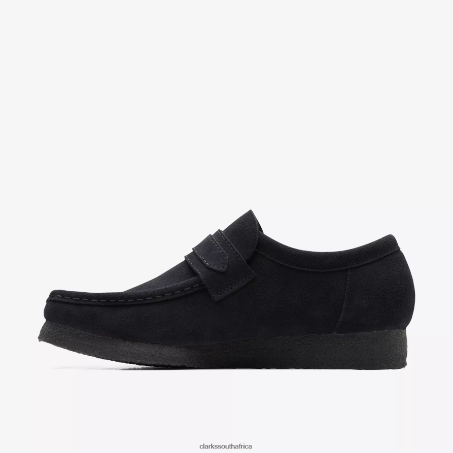 2Z8V2H686 Wallabee Loafer Clarks Black Suede