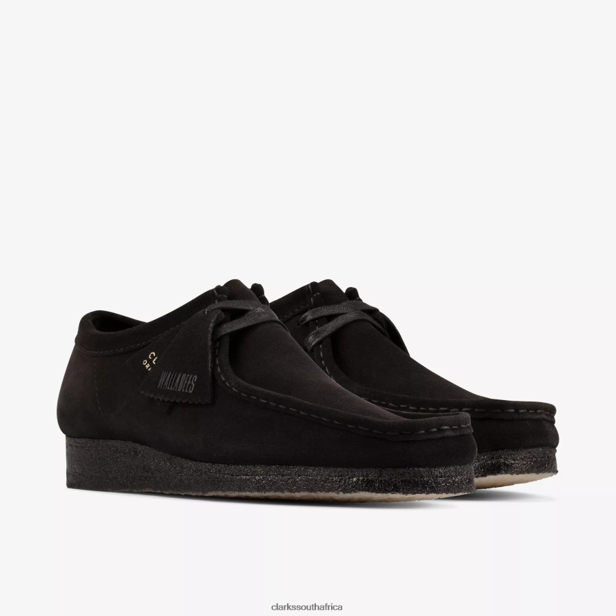 2Z8V2H694 Wallabee Clarks Black Suede