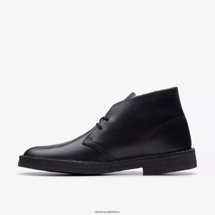 2Z8V2H729 Desert Boot Clarks Black Polished