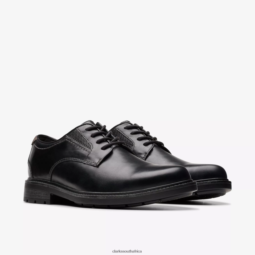 2Z8V2H741 Un Shire Low Clarks Black Leather