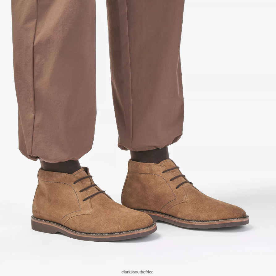 2Z8V2H766 Atticus LT Hi Clarks Cognac Suede