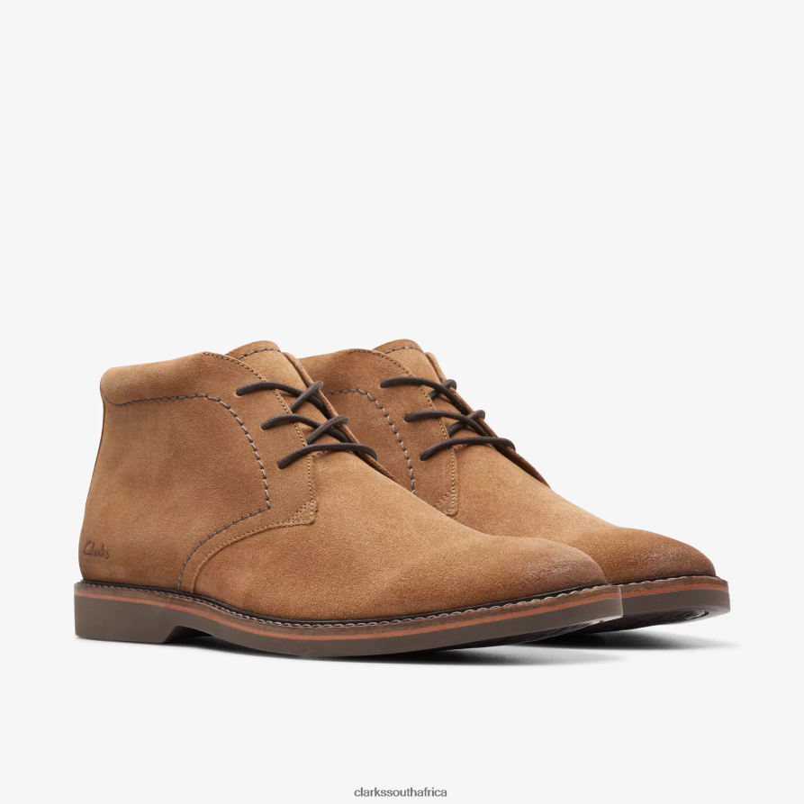 2Z8V2H766 Atticus LT Hi Clarks Cognac Suede