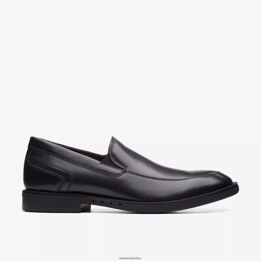 2Z8V2H786 Un Hugh Step Clarks Black Leather