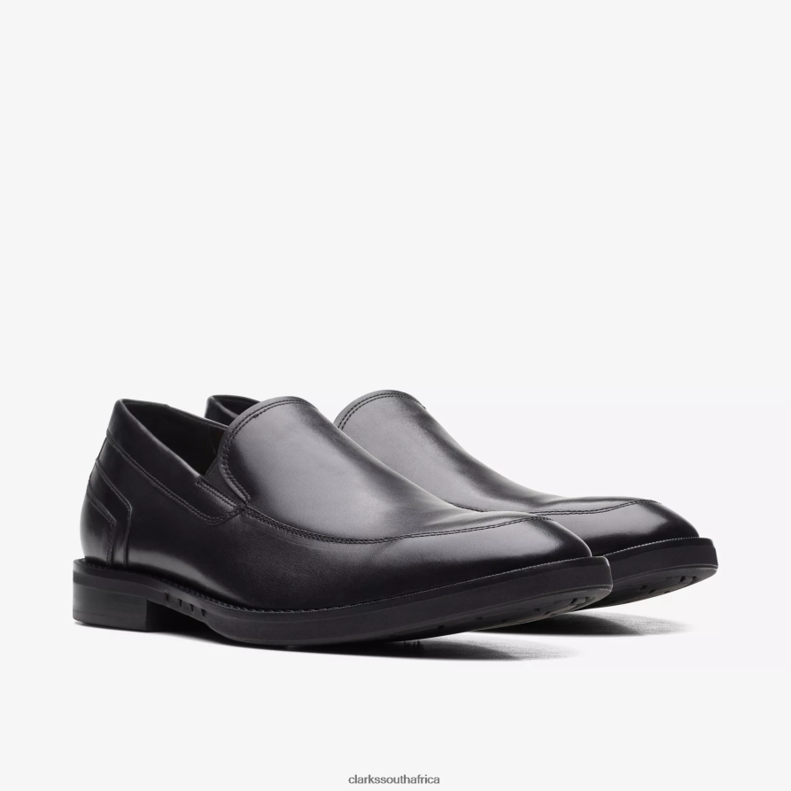 2Z8V2H786 Un Hugh Step Clarks Black Leather