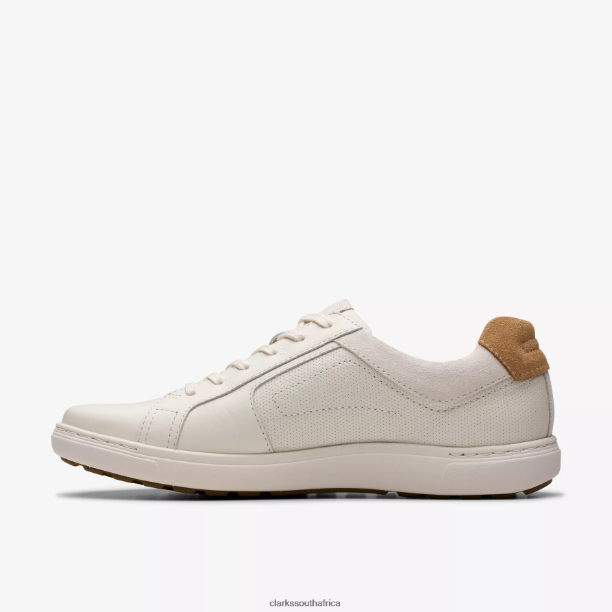 2Z8V2H810 Mapstone Lace Clarks White Leather