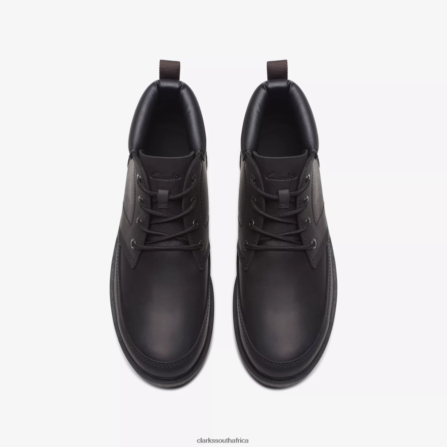 2Z8V2H902 Rossdale Mid Clarks Black Leather