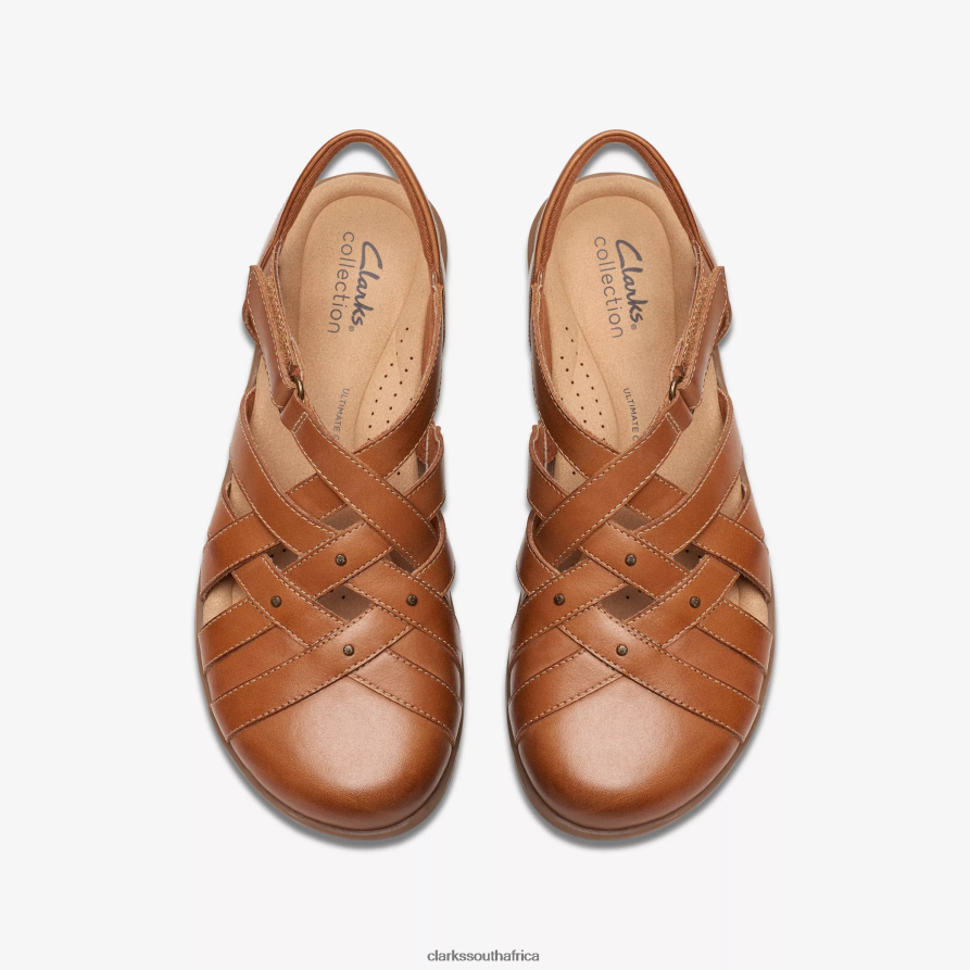 2Z8V2H91 Elizabelle Sea Clarks Tan Leather