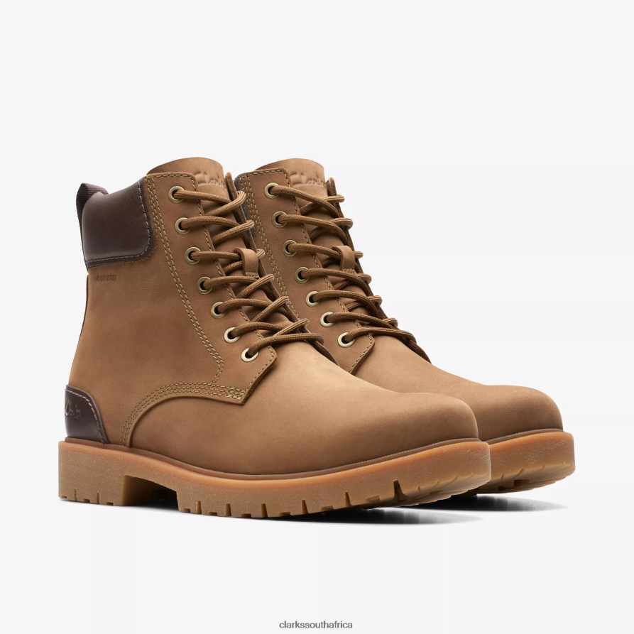 2Z8V2H919 Rossdale Hi GORE-TEX Clarks Dark Sand Leather